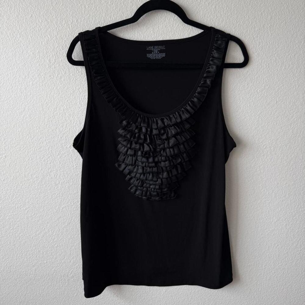 Vintage black top with ruffles